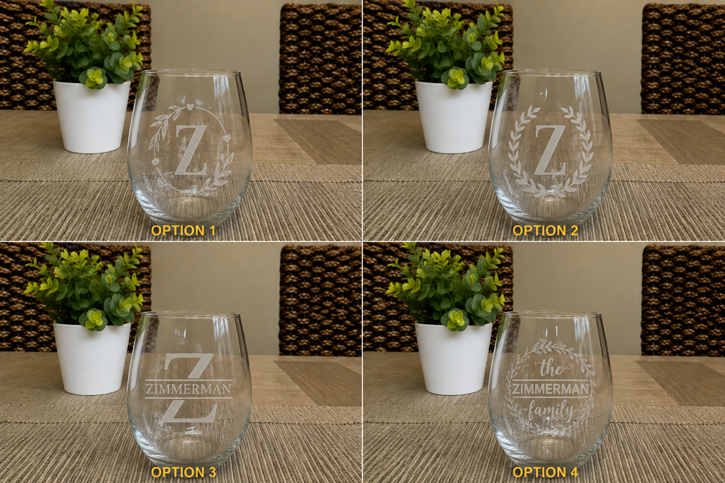 15oz Stemless Wine Glass